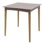 Imagem de Mesa Tramontina Laura Rattan 70 cm em Polipropileno Camurça com Pernas de Madeira