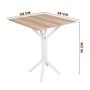 Imagem de Mesa Tubular Com 4 Cadeiras Em Aço Branco Carvalho Com Estofado Capuccino Kone Shop Jm