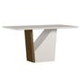 Imagem de Mesa Veneza 160 6 cadeiras Amanda Imbuia/Off White Vl. LO