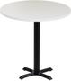 Imagem de Mesa Virginia 60 cm Tampo Branco Redondo Base Ferro Pintado Preto - 38547