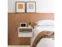 Imagem de Mesas de Cabeceira Suspensa 50x30x30cm / 30x30x20cm com Gaveta Inferior e Nicho MDF Branco TX Quarto