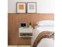 Imagem de Mesas de Cabeceira Suspensa 50x30x30cm / 30x30x20cm com Gaveta Superior e Nicho MDF Branco TX Quarto