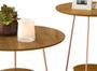 Imagem de Mesinha Centro + Mesa Lateral Mdf Com Pés Ferro Estilo Retrô