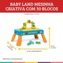 Imagem de Mesinha com 20 Blocos Baby Land Criativa Azul Cardoso Toys