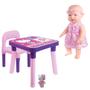 Imagem de Mesinha Com Cadeira Didática Hello Kitty + Boneca Sapekinha
