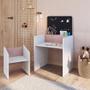 Imagem de Mesinha com Lousa com Cadeira Le Petit Branco com Rosa