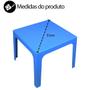Imagem de Mesinha Infantil Com Cadeiras Menino Para Atividades Azul Resistente E Prática Com Proteção UV Mor