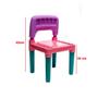 Imagem de Mesinha Infantil de Atividades Educativa Com 2 Cadeiras Tritec Rosa