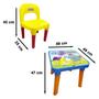 Imagem de Mesinha Infantil Mesa Com Cadeira Didática Plastico Criança Menino e Menina - Galinha Pintadinha