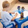 Imagem de Mesinha Kids Infantil Quadrada Azul Plástica 53x46 cm Até 40Kg Mor
