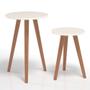 Imagem de Mesinhas de MDF Of White Com Pé Palito Decoração