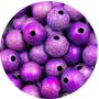 Imagem de Miçanga Bola Lisa 12mm Roxo Brilhante Passante 100pçs 110g