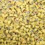 Imagem de Miçanga Passante Redondo Smile Diversos Fimo Amarelo 10mm 10pçs 6g