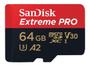 Imagem de Micro Sdxc Sandisk Extreme Pro 64Gb C10 U3 A2 170Mbs Lacrado