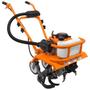 Imagem de Micro Trator Tipo Tobata Tobatinha Microtrator Tratorito Motor Cultivador Motocultivador Profissional Vulcan VMC360 À Gasolina 53cc 3,6HP 4T Completo 16 Lâminas Cultivadoras e Rodas Para Transporte