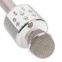 Imagem de Microfone Bluetooth Karaokê Sem Fio Recarregável Prata