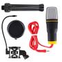 Imagem de Microfone Condensador Com Pop filter E Tripé Para Karaokê, Youtubers e Aplicações Multimídia - QYK222