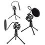 Imagem de Microfone Condensador Com Pop filter E Tripé Para Karaokê, Youtubers e Aplicações Multimídia - QYK222