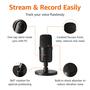 Imagem de Microfone Condensador USB Amazon Basics para Streaming - Preto