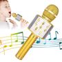 Imagem de Microfone de Karaokê Infantil KIDWILL Bluetooth Sem Fio - Dourado