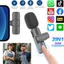 Imagem de Microfone De Lapela Duplo Sem Fio Para iPhone Lightning Gravação Vídeo Profissional