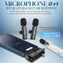 Imagem de Microfone de Lapela Sem Fio Akcswo 3 em 1 - Compatível com iPhone e Android