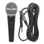 Imagem de microfone de mão dinâmico com cabo xlr p10 5 metros metal botão liga desliga profissional redução de ruído hd alta qualidade tomate mt-1012