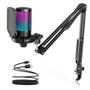 Imagem de Microfone de Mesa Fifine A6V Ampligame, com Suporte, Condensador, RGB, USB, Preto - A6V
