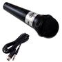 Imagem de Microfone Dinâmico De Plástico Prata E Preto Com Chave - MOD: M-201 - 54.1.24