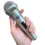 Imagem de Microfone Dinâmico De Plástico Prata E Preto Com Chave - MOD: M-201 - 54.1.24