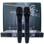 Imagem de Microfone duplo kadosh k-522m sem fio rack bastao uhf