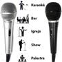 Imagem de Microfone Duplo Karaoke Igreja Bar Show Palestra Com 2 Cabos