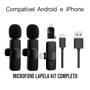 Imagem de Microfone Duplo Lapela 2 Entradas Compatível Android e iPhone