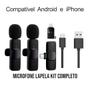Imagem de Microfone Duplo Lapela Filtro de Ruído Compatível Android e iOS Vlog