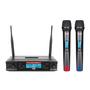 Imagem de Microfone Duplo S/ Fio Novik Unk660 UHF Bivolt Case Cachimbo
