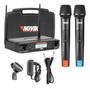 Imagem de Microfone Duplo S/ Fio Novik Unk660 UHF Bivolt Case Cachimbo
