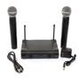 Imagem de Microfone Duplo S/ Fio Uhf Wireless Profissional Le 906 - Lelong