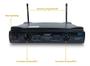 Imagem de Microfone Duplo S/ Fio Uhf Wireless Profissional Le 906