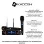Imagem de Microfone Duplo Sem Fio Dinâmico Kadosh K-492M