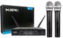 Imagem de Microfone Duplo Sem Fio Mao + Mao Uhf Marca Ksr Kt2m