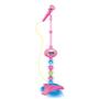 Imagem de Microfone Infantil Brinquedo Pedestal com Luz Conecta MP3 Celular DM Toys DMT5898 Rosa