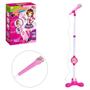 Imagem de Microfone Infantil Rosa Brinquedo Karaoke Com Pedestal Som - Art Brink