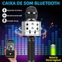 Imagem de Microfone Karaoke Caixa De Som Bluetooth Rose Recarregavel 