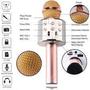 Imagem de Microfone Karaoke caixinha de som recarregavel Bluetooth 2 Alto-Falant Usb Ws-858