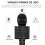 Imagem de Microfone Karaokê Infantil WS858 Preto Sem Fio Com Bluetooth