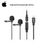 Imagem de Microfone Lapela Duplo Conector Lightning Boya By-m2d 