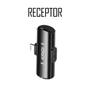 Imagem de Microfone Lapela Duplo Redondo Compatível com iPhones até o 14 Lightning