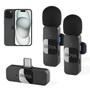 Imagem de Microfone Lapela Duplo Sem Fio para iPhone USB-C e Android Boya V20