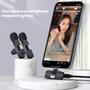 Imagem de Microfone Lapela Duplo Sem Fio Tomate Para Smartphone  BROWN
