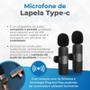 Imagem de Microfone Lapela Duplo Wireless Sem fio Para Android USB Tipo C Type C Plug In Play